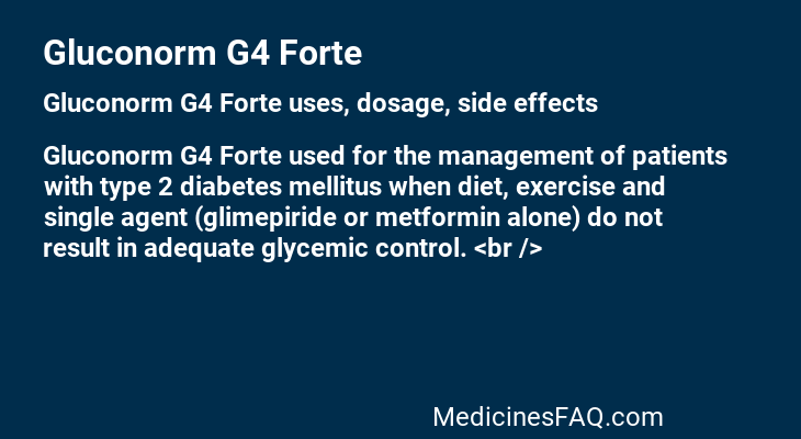 Gluconorm G4 Forte