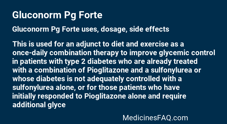 Gluconorm Pg Forte