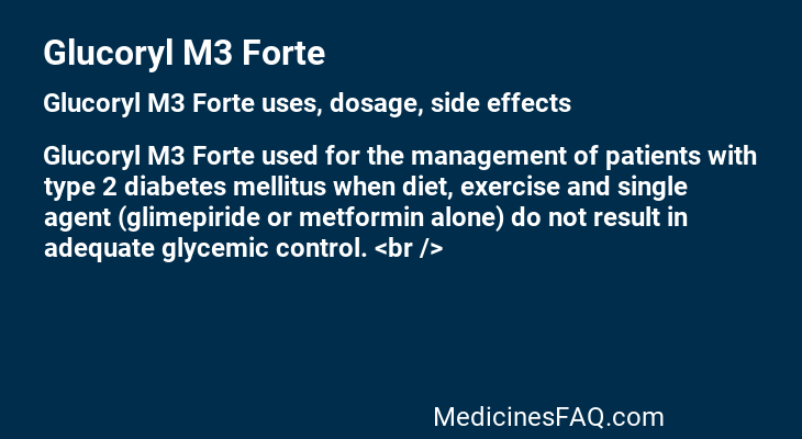 Glucoryl M3 Forte