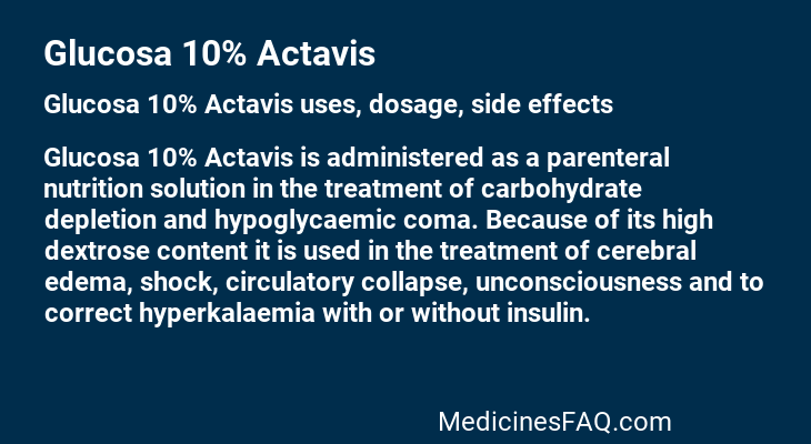 Glucosa 10% Actavis