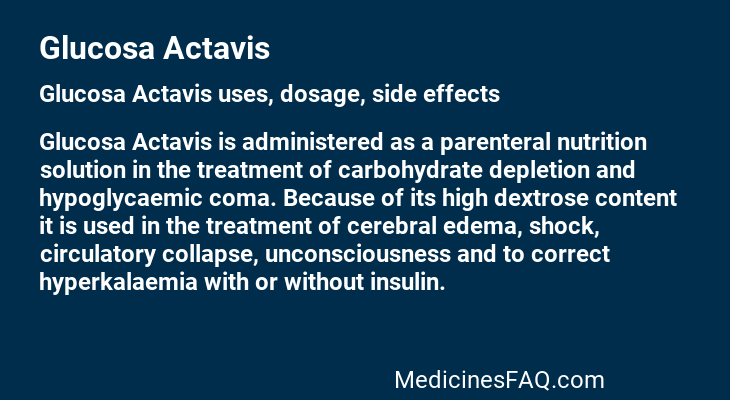 Glucosa Actavis