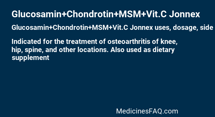 Glucosamin+Chondrotin+MSM+Vit.C Jonnex