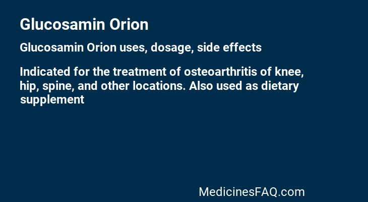 Glucosamin Orion