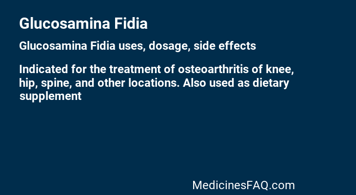 Glucosamina Fidia