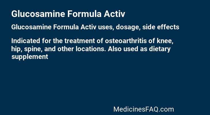 Glucosamine Formula Activ