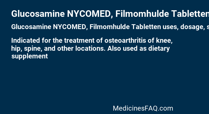Glucosamine NYCOMED, Filmomhulde Tabletten