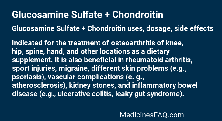 Glucosamine Sulfate + Chondroitin