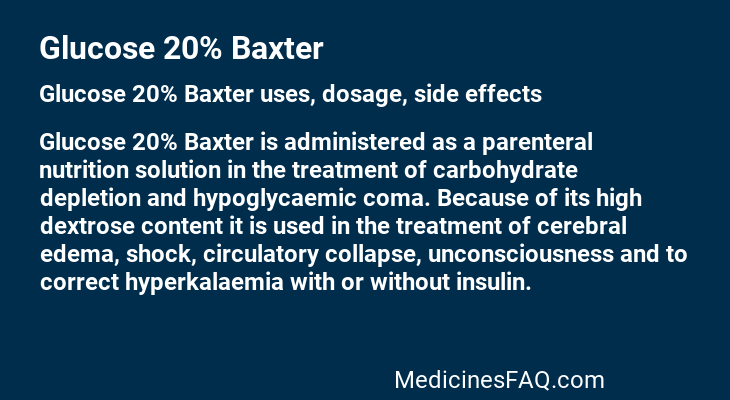 Glucose 20% Baxter