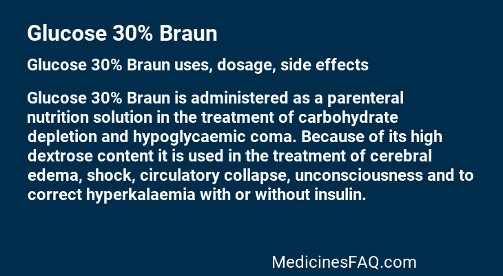 Glucose 30% Braun