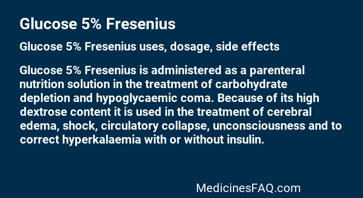 Glucose 5% Fresenius