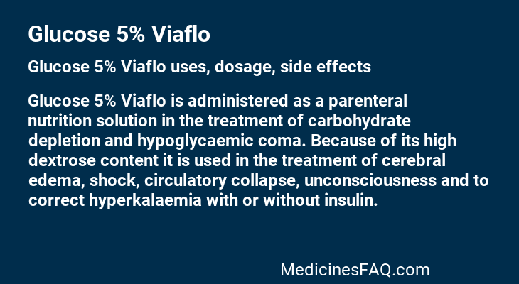 Glucose 5% Viaflo