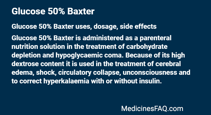 Glucose 50% Baxter