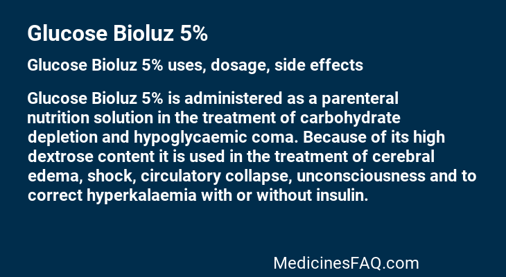 Glucose Bioluz 5%