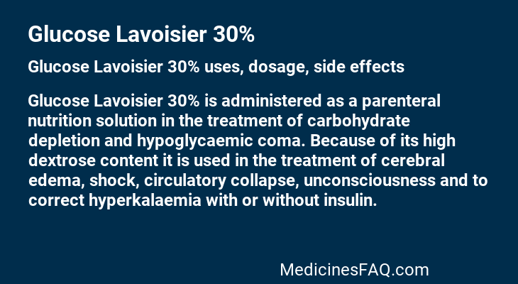 Glucose Lavoisier 30%