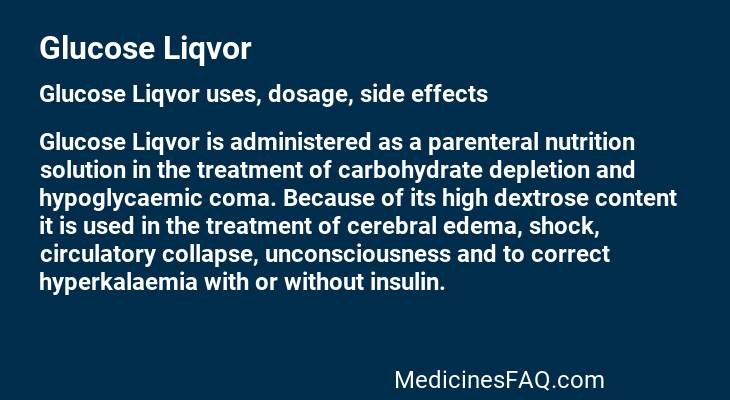Glucose Liqvor