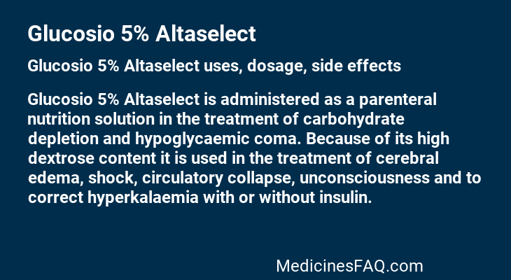 Glucosio 5% Altaselect
