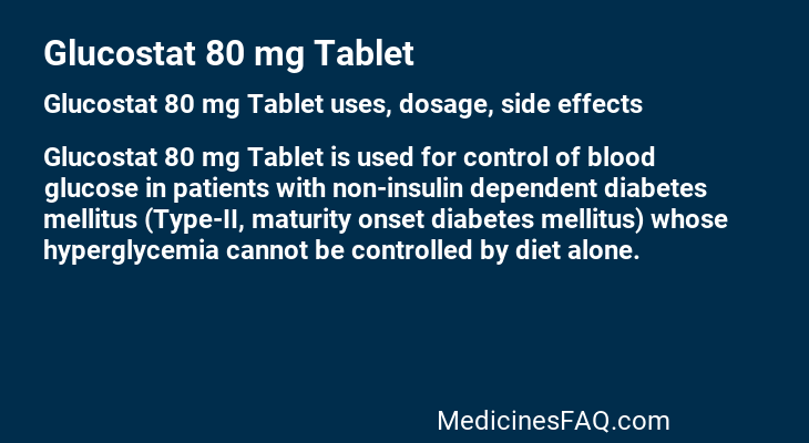 Glucostat 80 mg Tablet