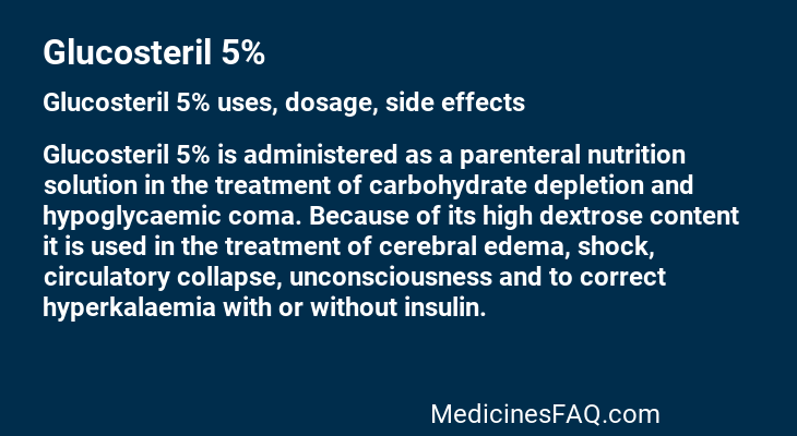 Glucosteril 5%