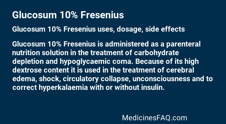 Glucosum 10% Fresenius