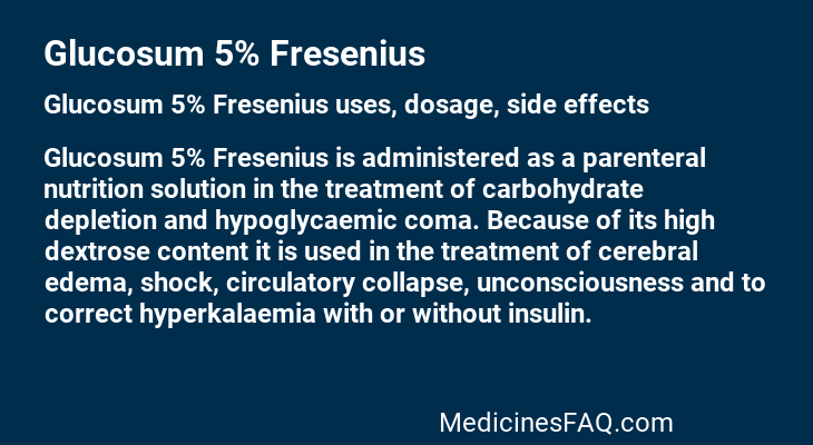 Glucosum 5% Fresenius