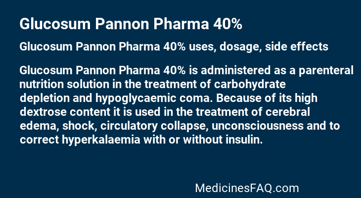 Glucosum Pannon Pharma 40%