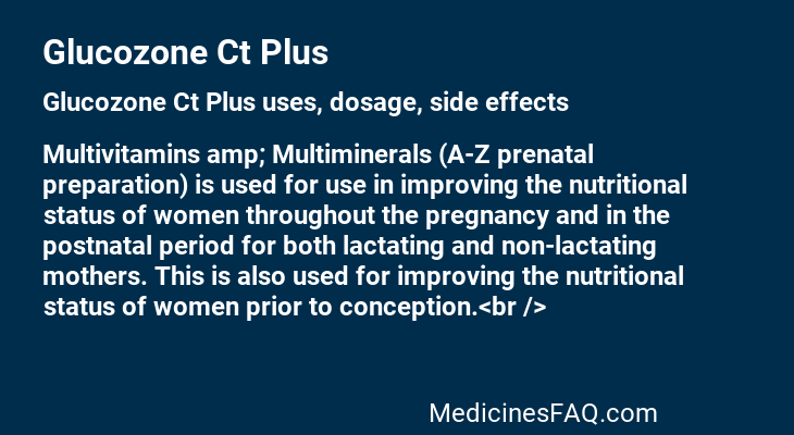 Glucozone Ct Plus