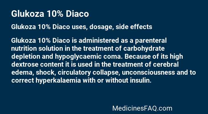 Glukoza 10% Diaco