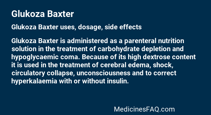 Glukoza Baxter