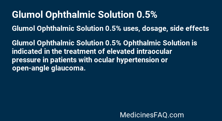 Glumol Ophthalmic Solution 0.5%