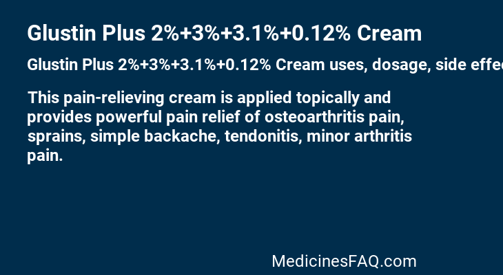 Glustin Plus 2%+3%+3.1%+0.12% Cream