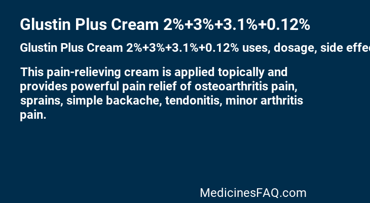 Glustin Plus Cream 2%+3%+3.1%+0.12%