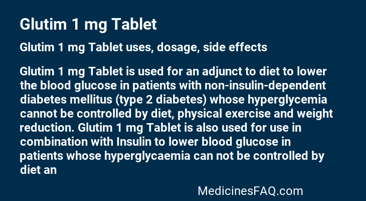 Glutim 1 mg Tablet