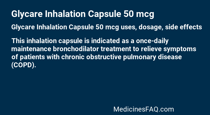 Glycare Inhalation Capsule 50 mcg