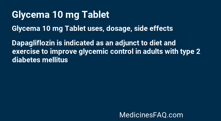 Glycema 10 mg Tablet