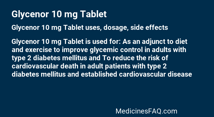 Glycenor 10 mg Tablet