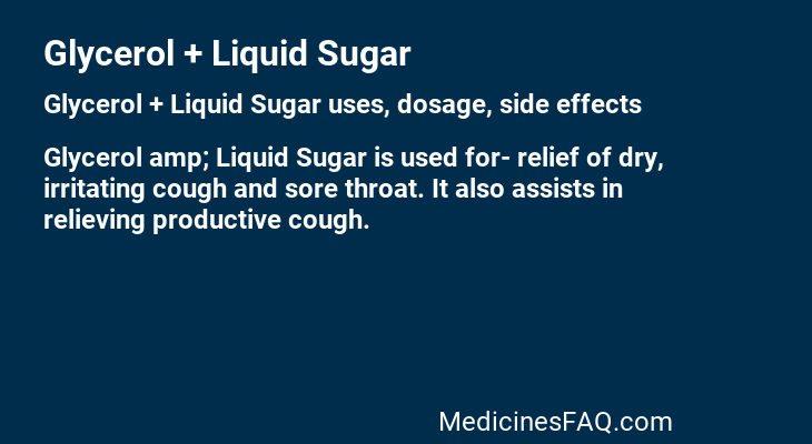 Glycerol + Liquid Sugar