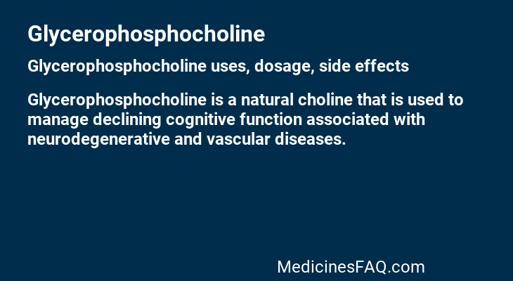 Glycerophosphocholine