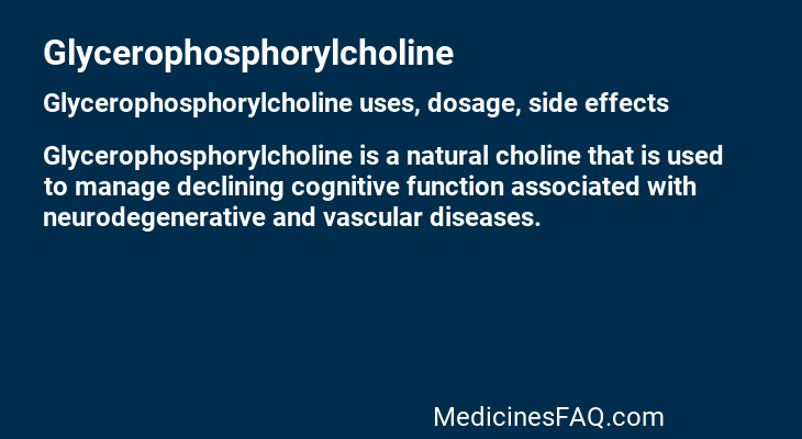 Glycerophosphorylcholine
