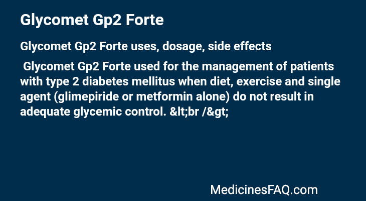 Glycomet Gp2 Forte