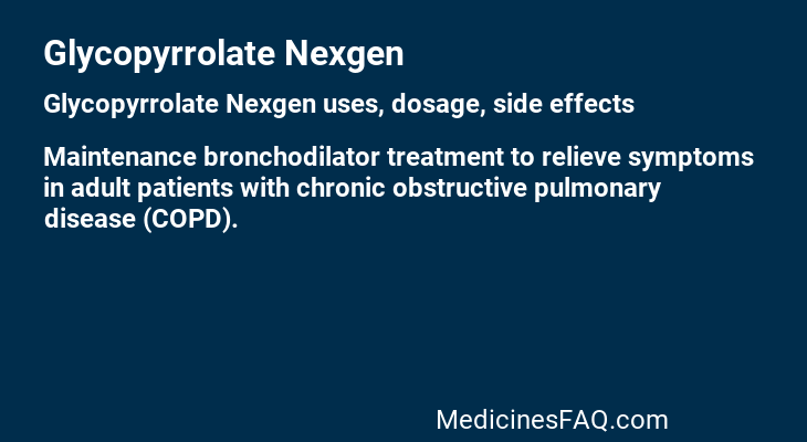 Glycopyrrolate Nexgen