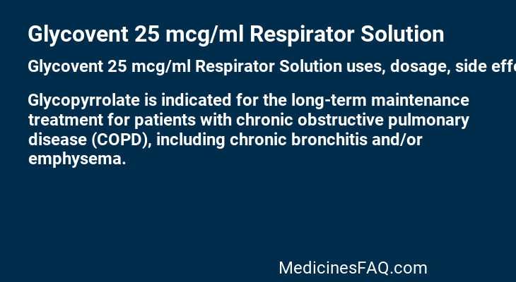 Glycovent 25 mcg/ml Respirator Solution