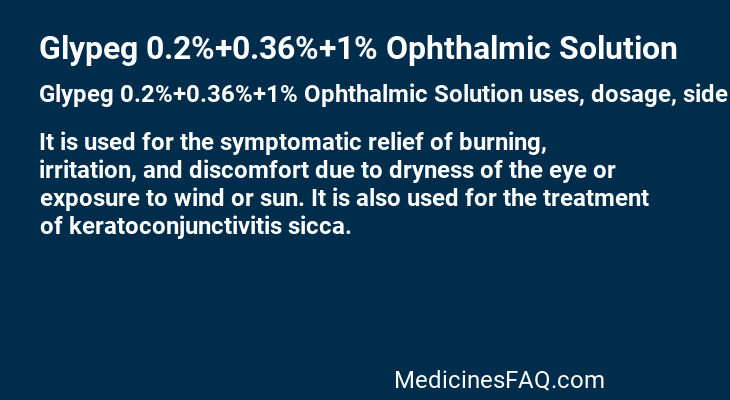 Glypeg 0.2%+0.36%+1% Ophthalmic Solution