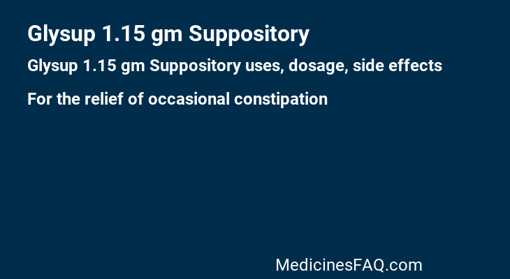 Glysup 1.15 gm Suppository