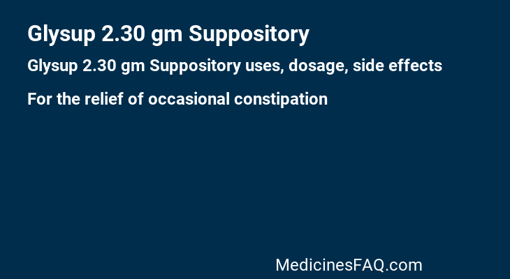 Glysup 2.30 gm Suppository