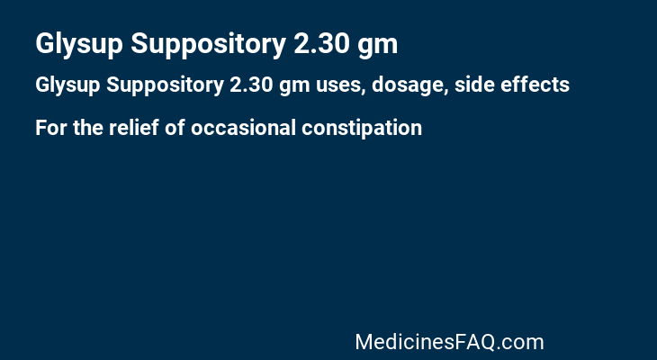 Glysup Suppository 2.30 gm