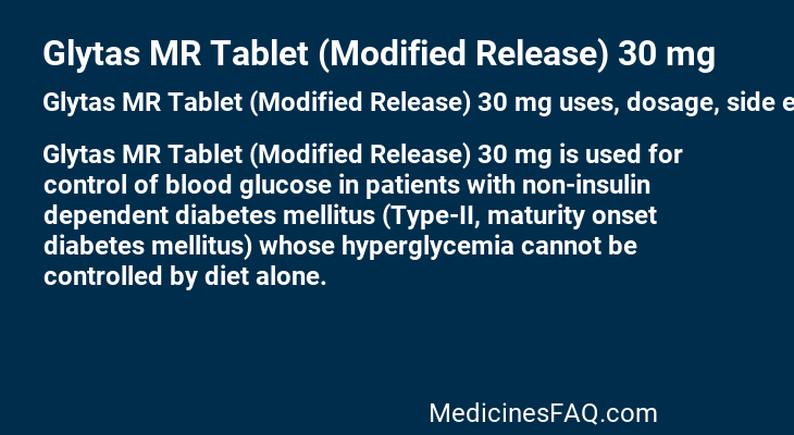 Glytas MR Tablet (Modified Release) 30 mg