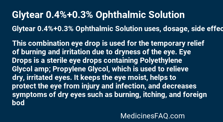 Glytear 0.4%+0.3% Ophthalmic Solution