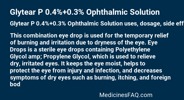 Glytear P 0.4%+0.3% Ophthalmic Solution