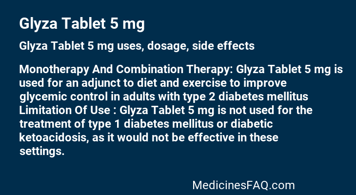 Glyza Tablet 5 mg