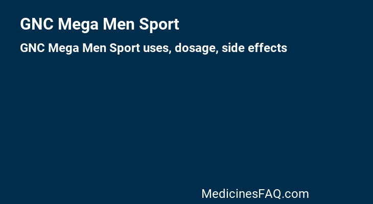 GNC Mega Men Sport